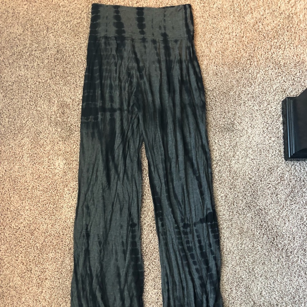 Tye dye yoga roll down pants